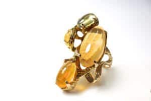 Yellow gold cocktail ring