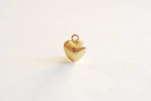 simple gold heart charm