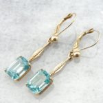 Zircon drop earrings