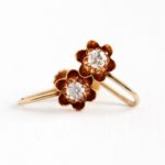 zircon earrings vintage inspired