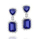 pair of beautiful tanzanite earrings