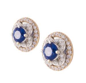 sapphire earrings with diamonds