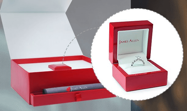 James Allen engagement ring packaging