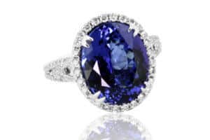 Sapphire and white gold
