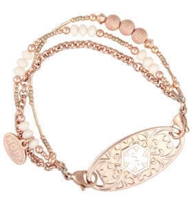 Rose gold medical ID bracelet