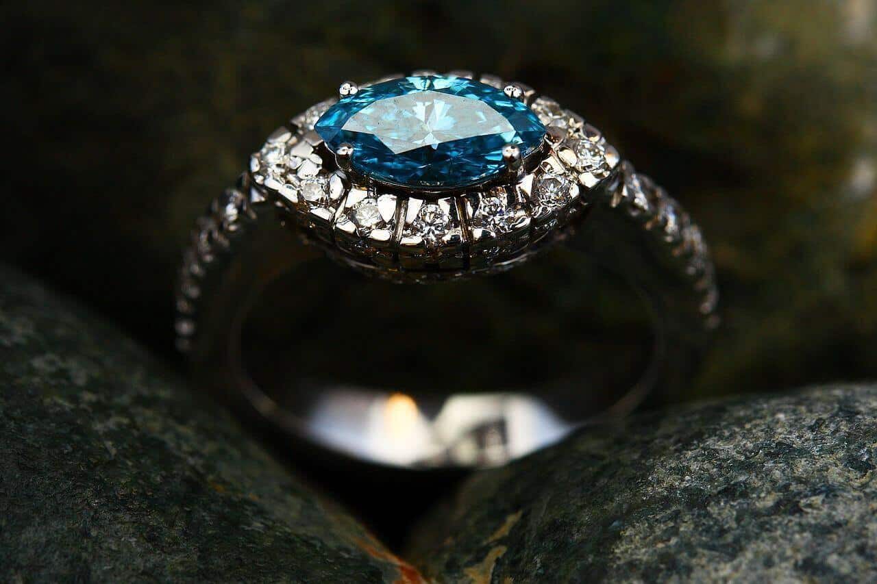 September sapphire birthstone engagement ring