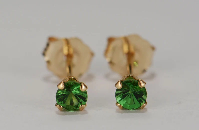 Green Tsavorite Earrings
