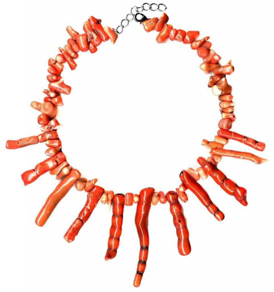 coral statement necklace