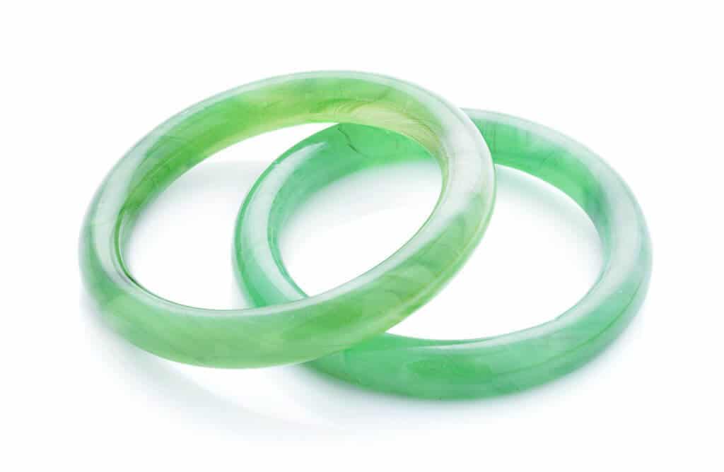 Jade Bangle Isolated On White Background