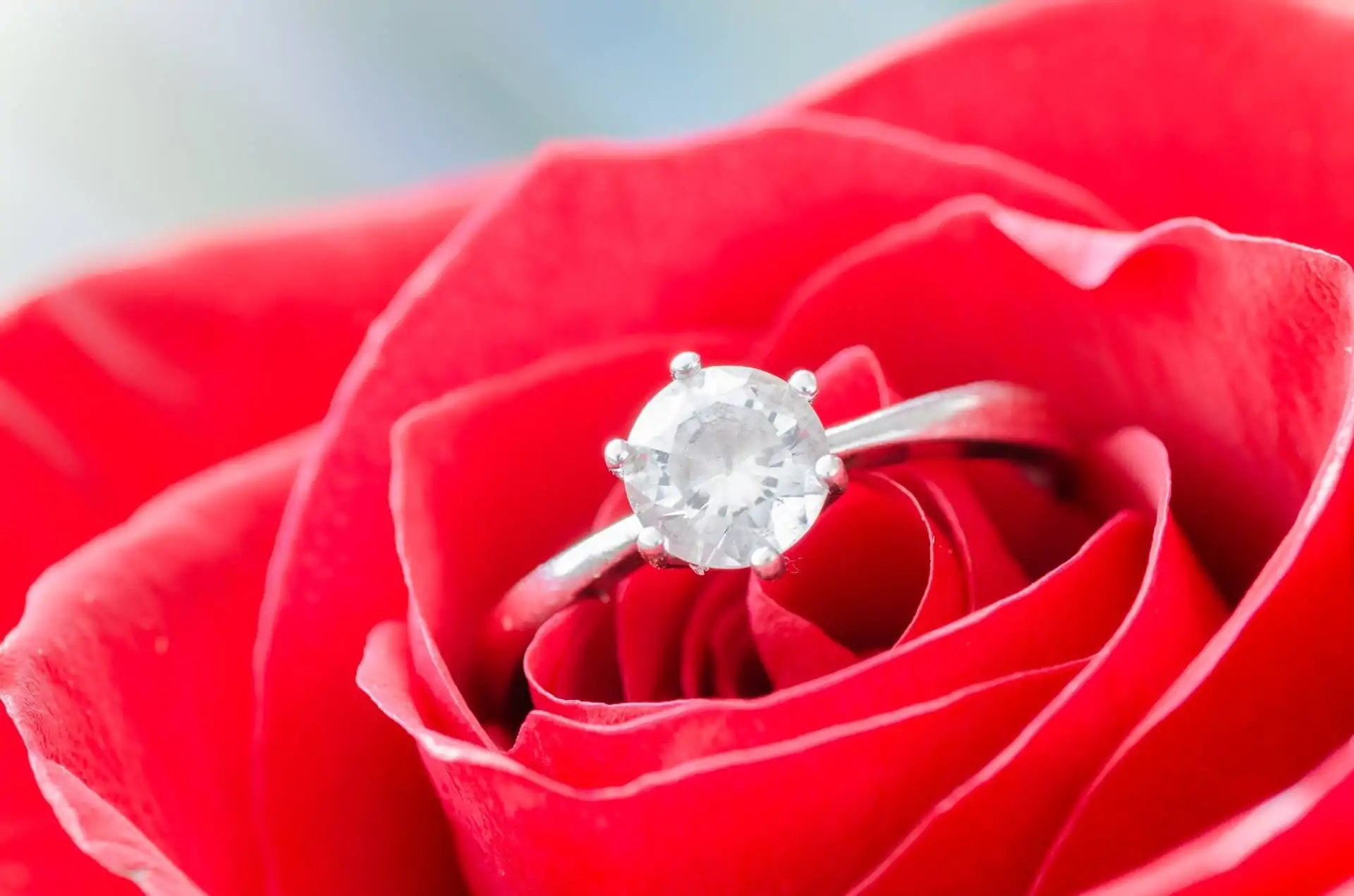 Moissanite engagement ring