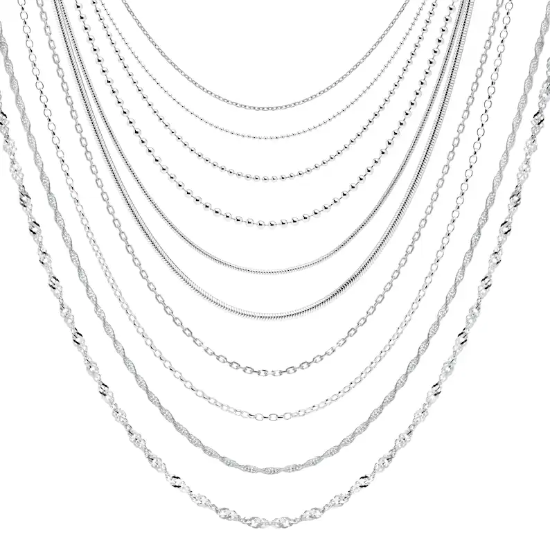 925 Sterling silver chain necklace