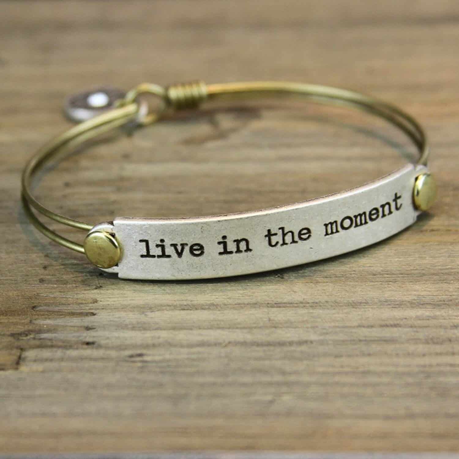 Live in the moment bracelet