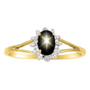 Black star sapphire ring