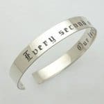 Sterling Silver male cuff with sayings