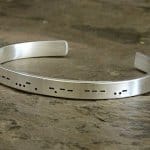 Morse code sterling silver bracelet