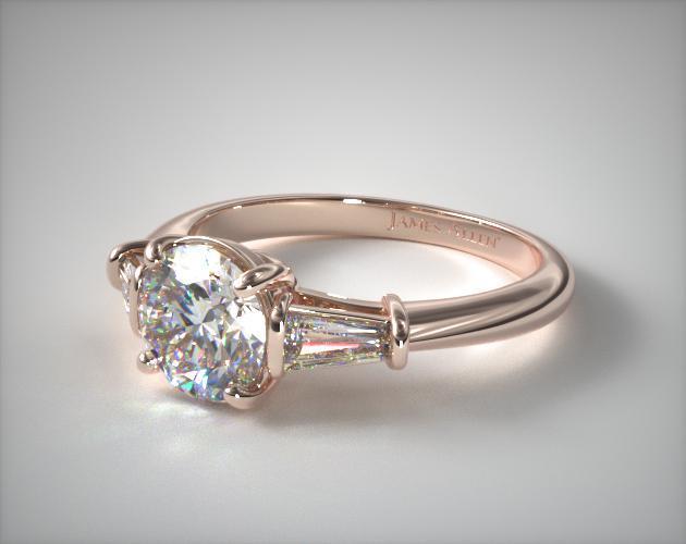 14K rose gold engagement ring