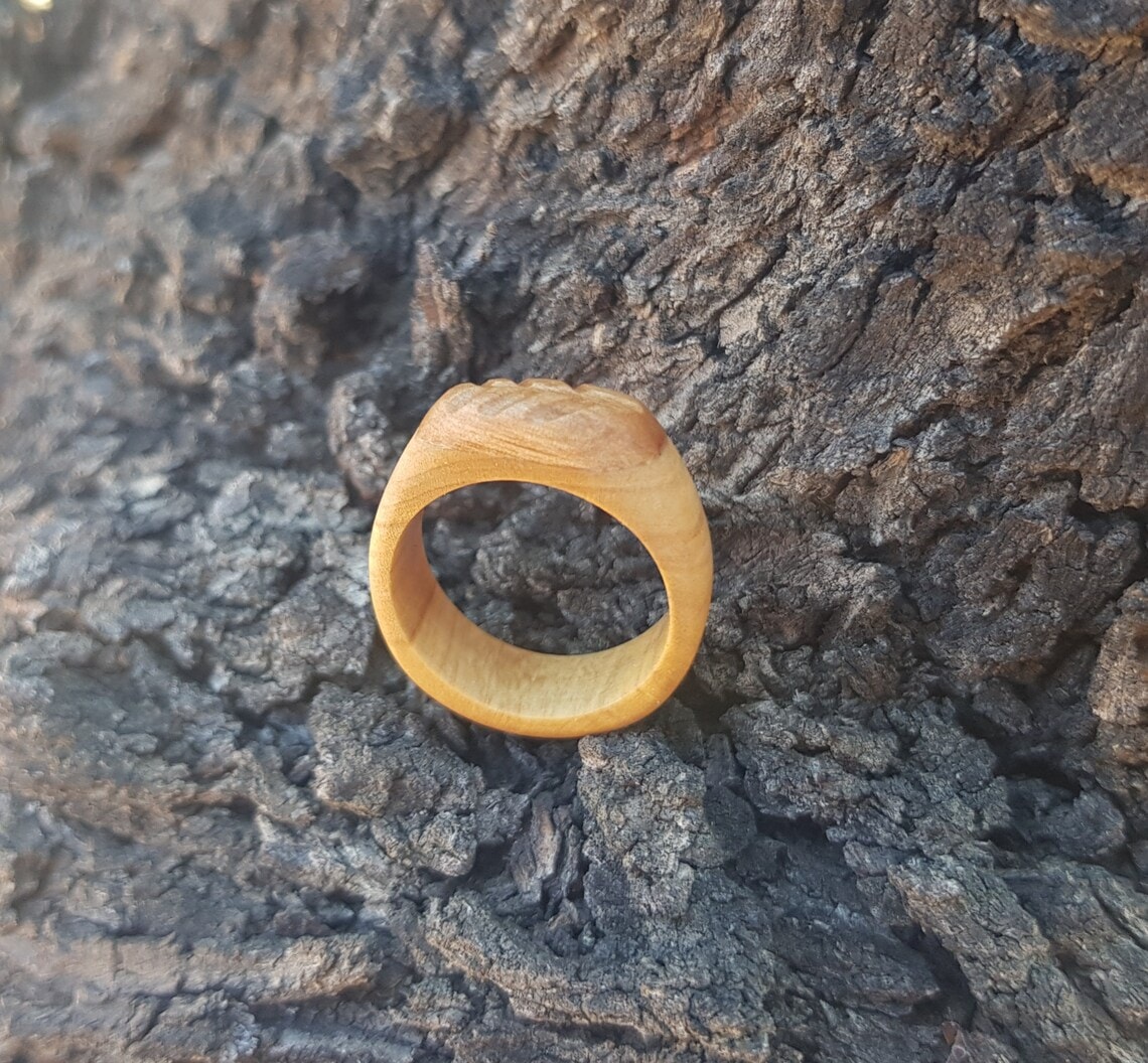 Olive eucalyptus wood ring