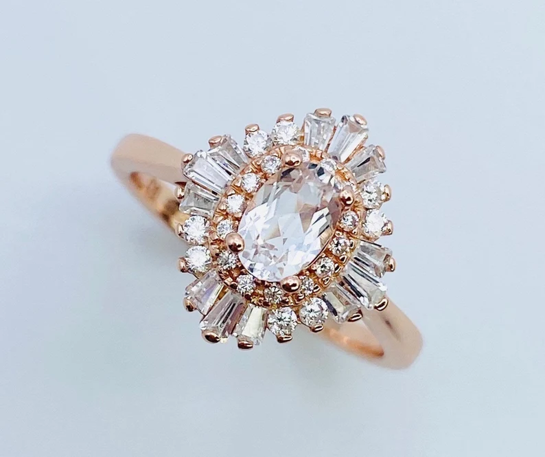 Pristine White Topaz Ring