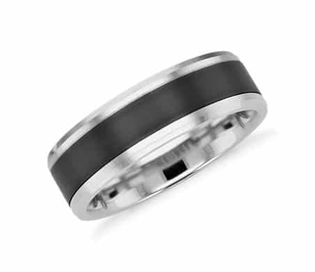 black titanium inlay ring
