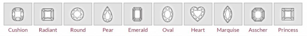 Diamond shapes available at leibish