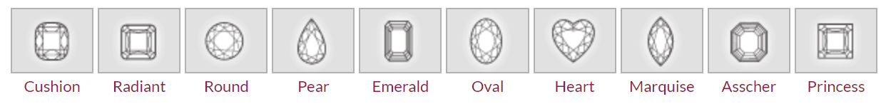 Diamond shapes available at leibish