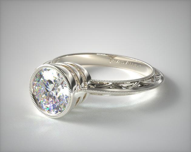 high set bezel engagement ring