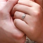 Left hand engagement ring