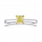 small yellow diamond engagement ring