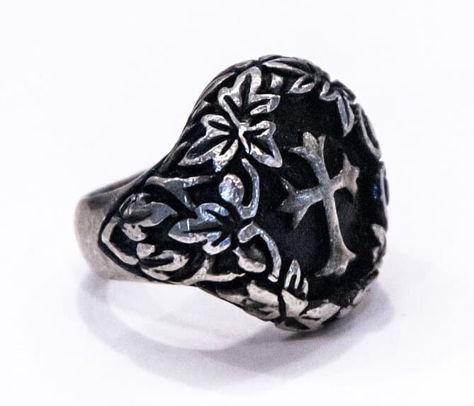 Tarnised silver plated ring