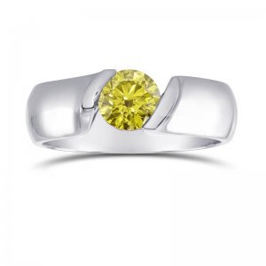 Yellow diamond engagement ring from leibish