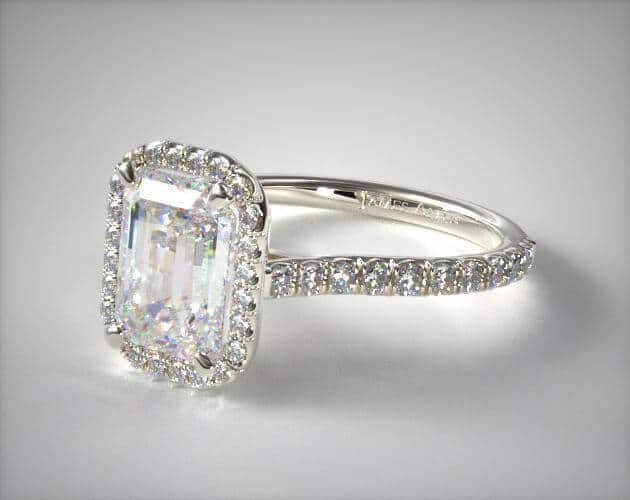 emerald shape engagement ring