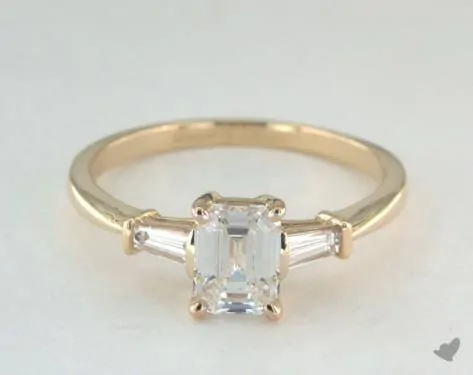 three stone setting engagement ring