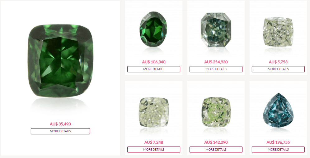 green diamonds from leibish