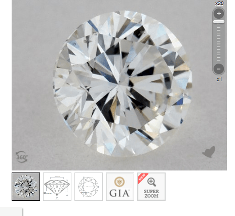 Round shape loose diamond from James Allen