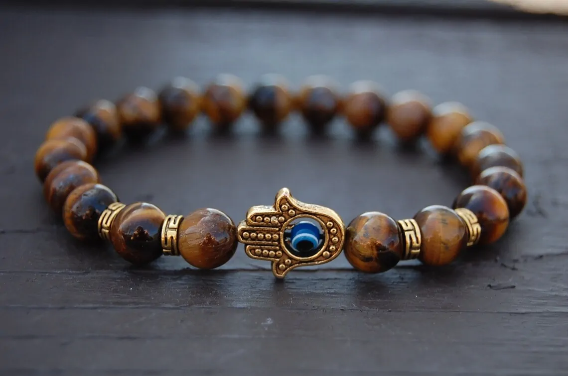 Tiger Eye Bracelet Hamsa Hand