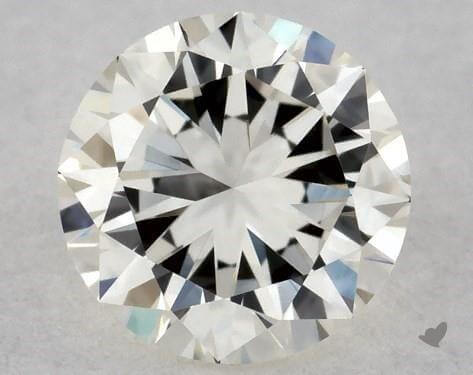 Round cut diamond K color
