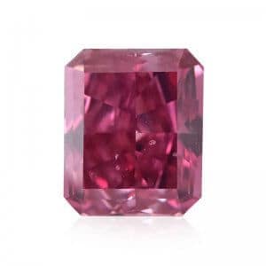 Pink colored diamond radiant shape
