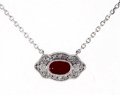 ruby pendant vintage jewelry gift idea