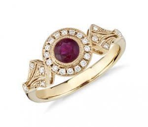 vintage ruby engagement ring