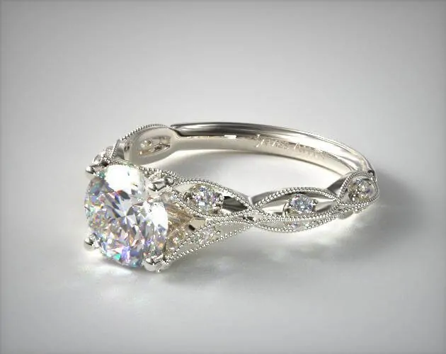 milgrain engagement ring