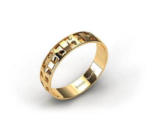 unique gold men's wedding ring