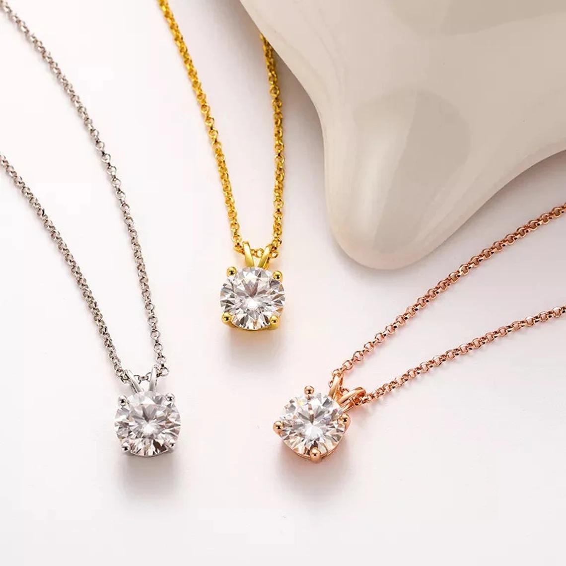 Moissanite Pendant Necklace