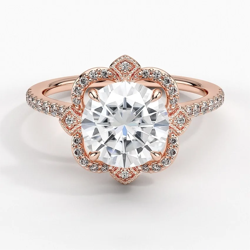 Moissanite Reina Lab Diamond Ring