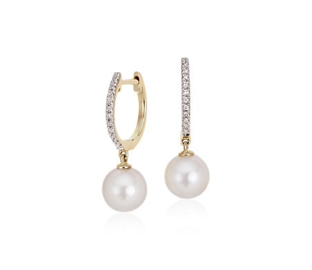 Pearl earrings, June birthstone