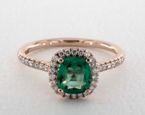 Green emerald ring