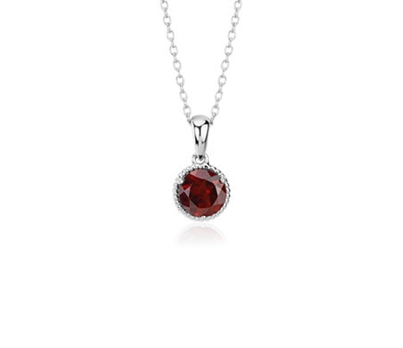 Garnet pendant for girlfriend