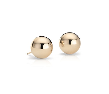 gold ball earrings