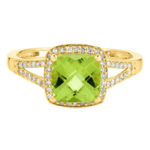 Green peridot ring