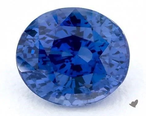 Blue sapphire oval cut