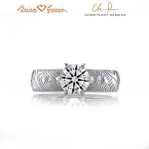 damascus steel engagement ring